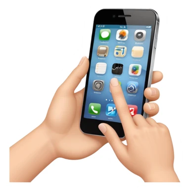 Movimiento de mano como si tocará la puerta y la puerta es la pantalla del celular sticker