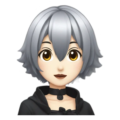 Nana Ōsaki in Anime with a gothic style, short black hair sticker