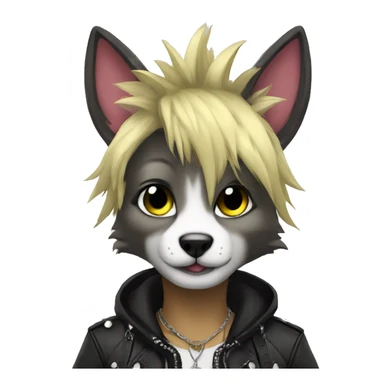 Anthro Punk Fursona  sticker