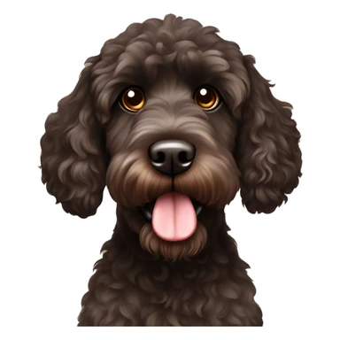 brown portuguese water dog full body  sticker
