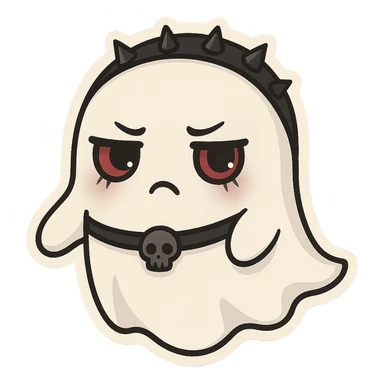 Goth white object sticker