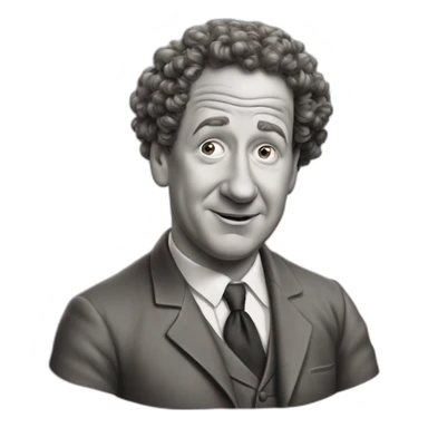 Curly joe of the three stooges sticker