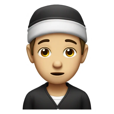 sad jewish boy sticker