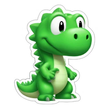 yoshi mixed with godzilla sticker
