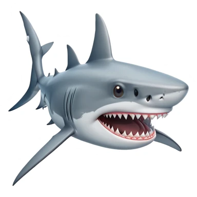 Shark with buck teeth  sticker