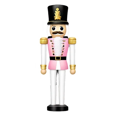 3 light Pink and white themed nutcrackers  sticker