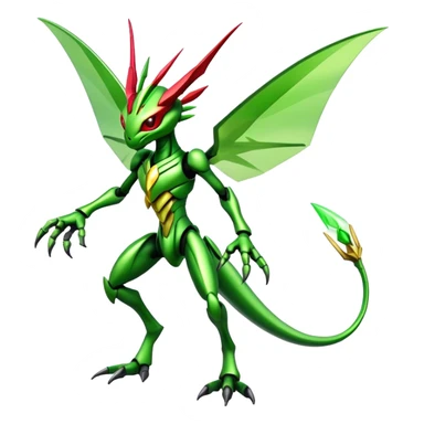  Cool Edgy Shiny Futuristic Ethereal Legendary Scizor-Scyther-Digimon-hybrid full body sticker