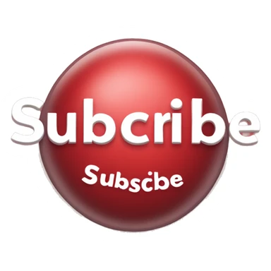 Red button with text saying "Subscribe!" sticker