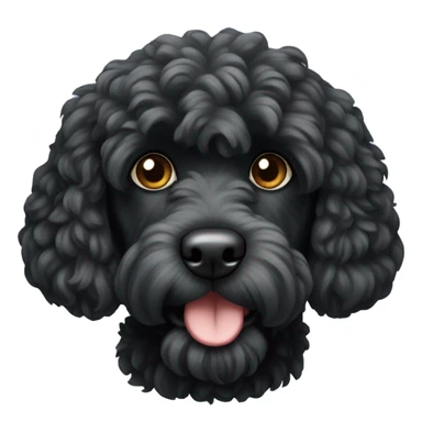 Black cockapoo dog sticker