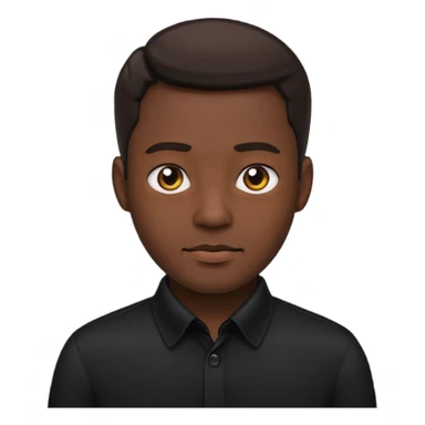 male in black collared shirt sticker