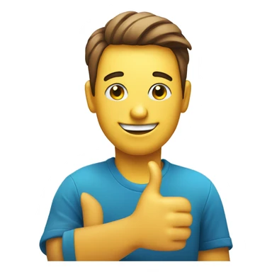 only face,Smiling emoji, wide eyes, thumbs-up, holding report, celebrating success. sticker
