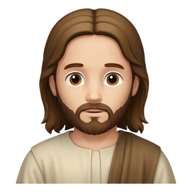Jesus as a child and without beard sticker