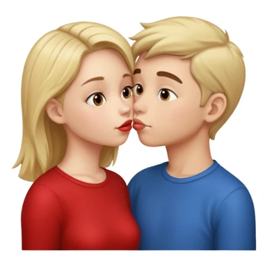 Boy and girl kissing  sticker