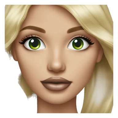 Realistic victoria secret model blonde green eyes  sticker