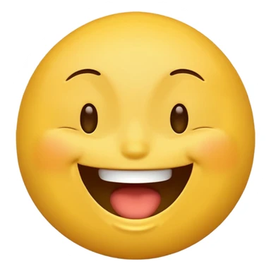a yellow emoji laughing with eyes closed sticker