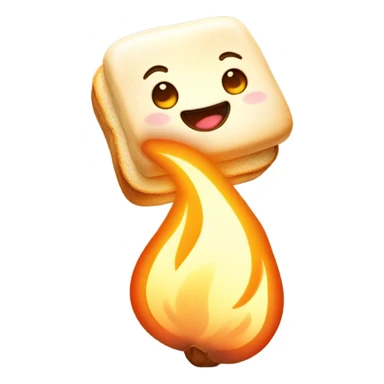 Cute Happy Toasted marshmallow  sticker
