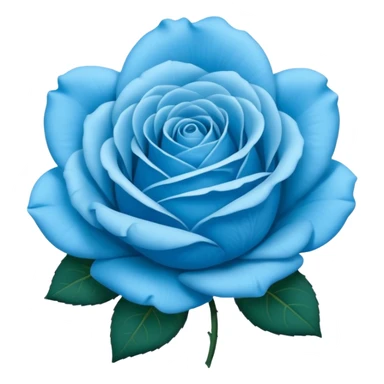 Romantic baby blue rose sticker