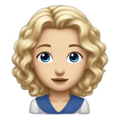 Sapphire eyes,dirty blond hair,angelic face sticker