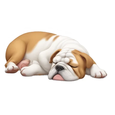 English bulldog sleeping sticker