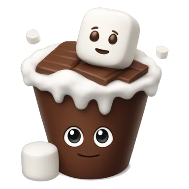 Hoy chocolate with marshmallows  sticker