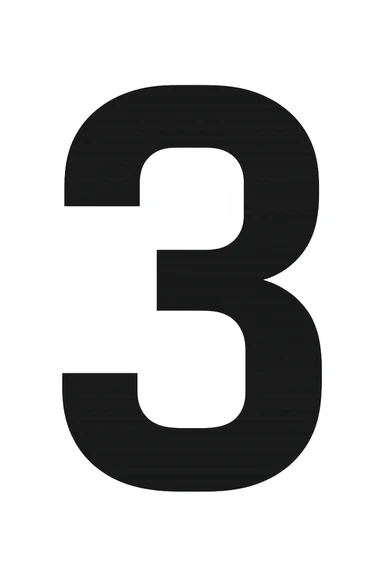 Pacco con numero 3 sticker