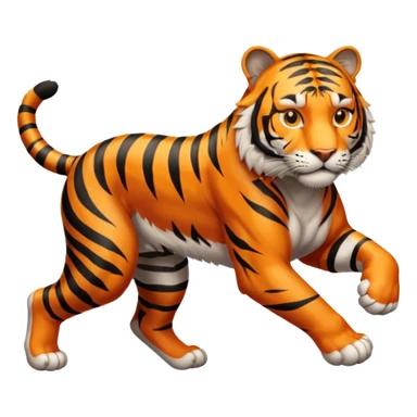 High resolution of a runnig tigar sticker
