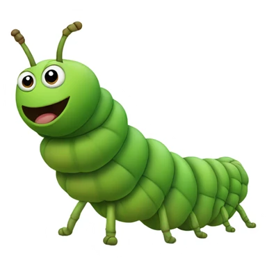 Caterpillar with legs sticker