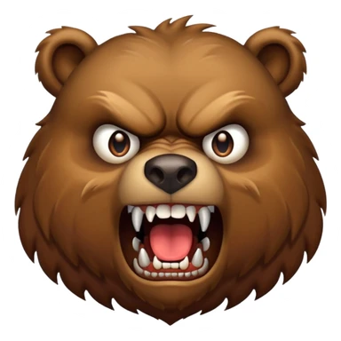 angry bear sticker