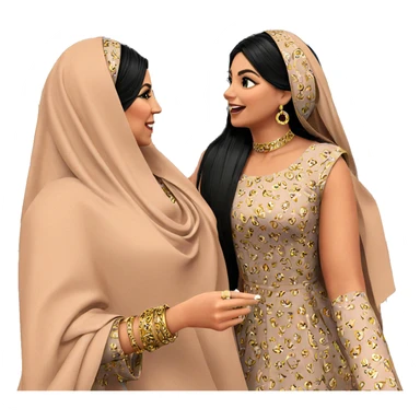 girls in stylish dresses indoors sticker