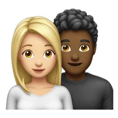 deux people flirt sticker