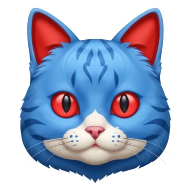 Cat with no ears head blue body blue with gadget red tail creator in fujiko pro sticker