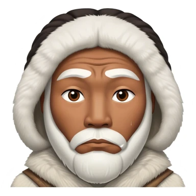 Inuit men photorealistic serious sticker