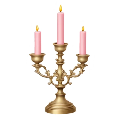 Light pink regency candelabrum with monograms sticker