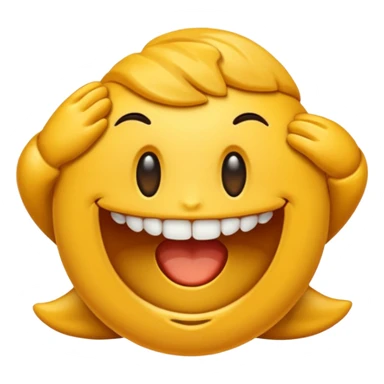 Emoji de pele preta com aparelho dentário bragets com os dentes a mostra bem amarelo sticker