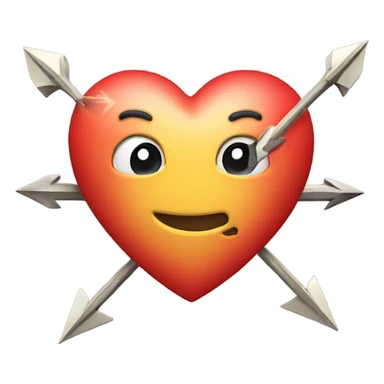 Heart with a bunch of arrows sticker