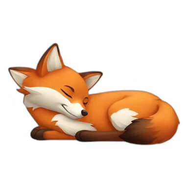 fox sleeping sticker