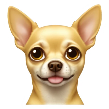 Yellow Chihuahua with brown nose sticker