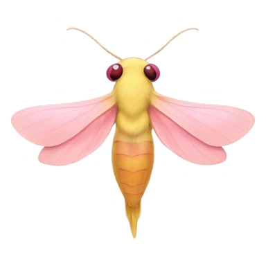 rosy maple moth sticker