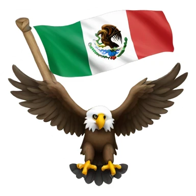 Eagle with Mexican flag  sticker