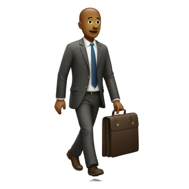 walking man with briefcase  sticker