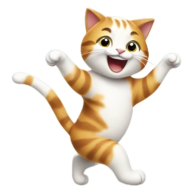 A happy cat Dance  sticker