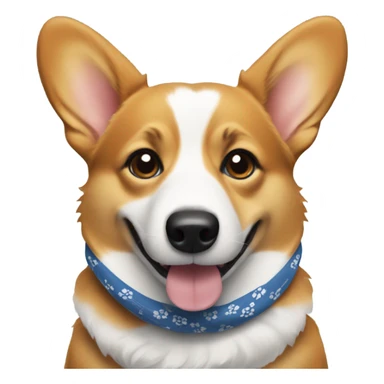 Corgi with bandana sticker