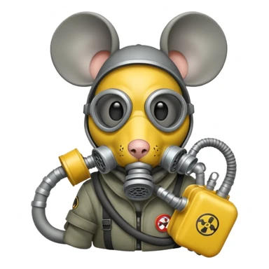 mouse with gas masks sticker