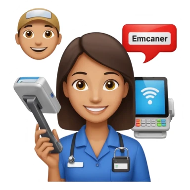 supermarket cashier sticker