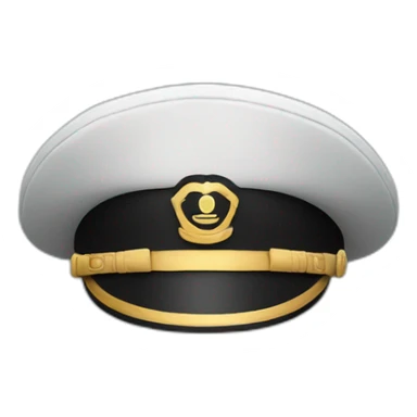 captain hat closeup alone minimal sticker