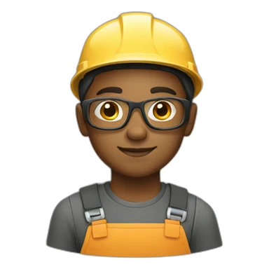 young man as automation engineer sticker