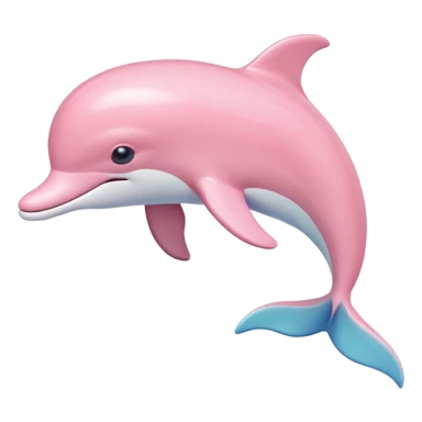 Pale pink dolphin sticker