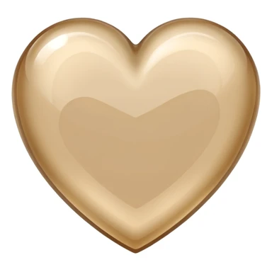 beige quartz heart  sticker