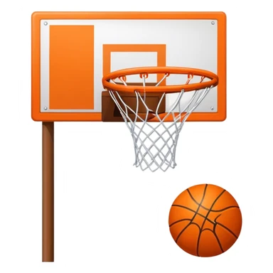 Orange flag with basketball in the middle sticker