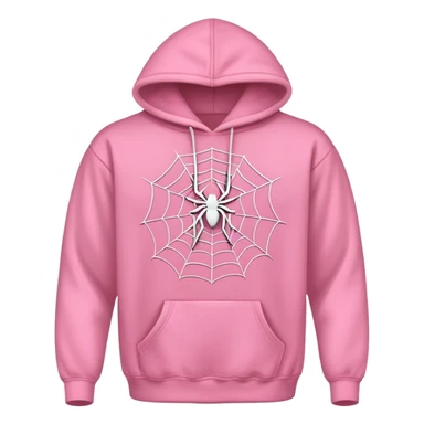 pink hoodie with a spider web on it sticker
